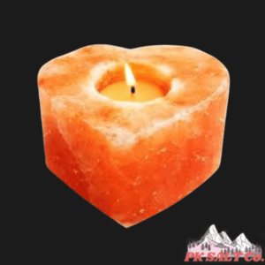 Pink Himalayan Salt Heart Shaped Candle Holder