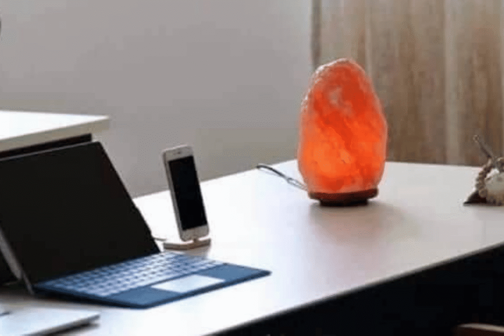 Pink Salt Lamp for Desk Work from PK Salt