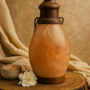 Heritage Glow Himalayan Pink Salt Lantern with 7-Colour Changing USB Light